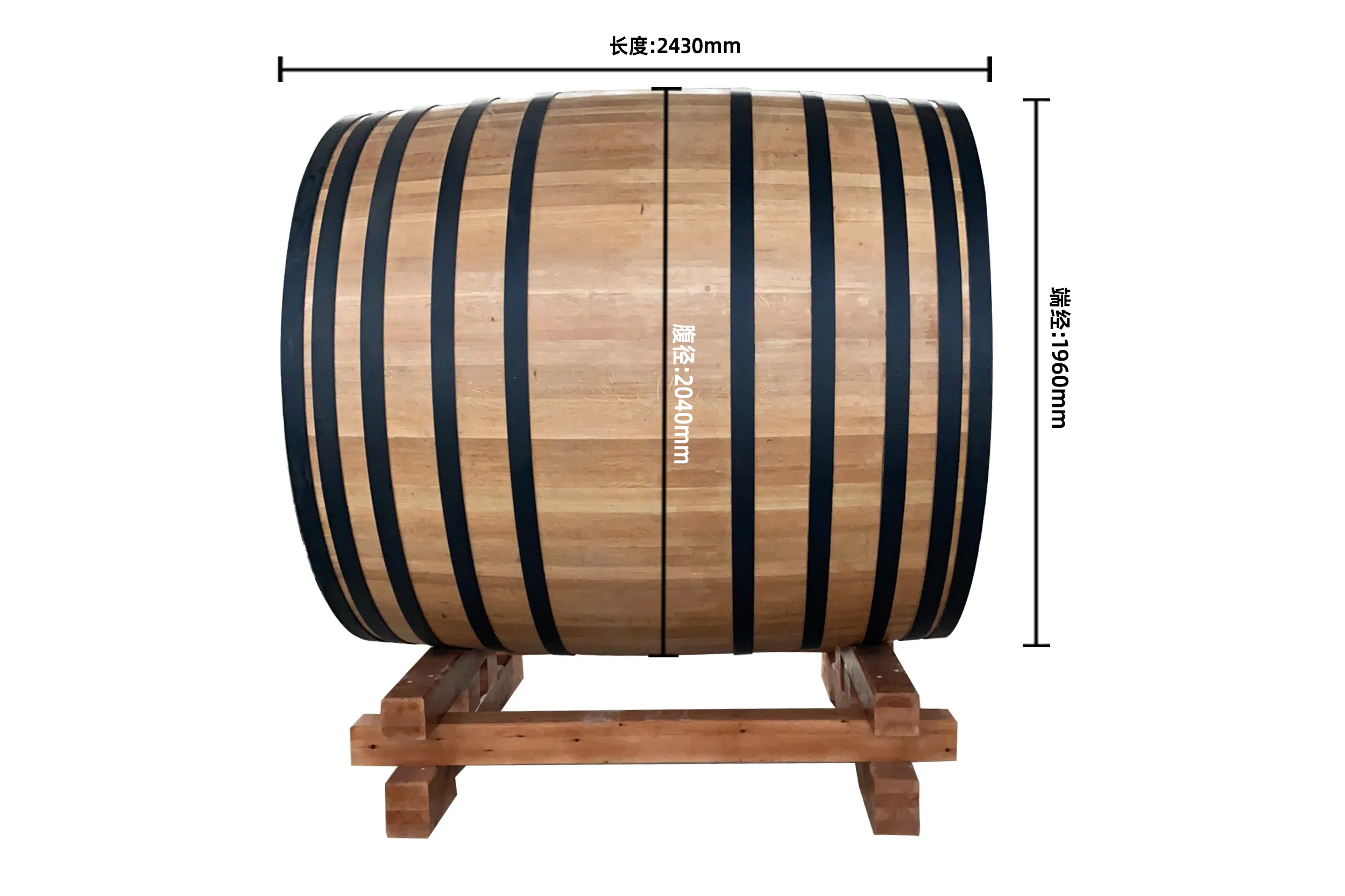 5000升卧式橡木桶